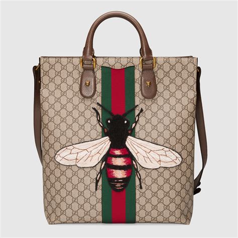 gucci supreme bee purse|gucci bee purse black.